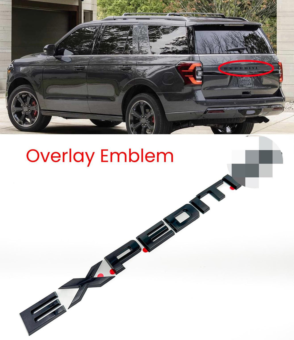 Matte Black EXPEDITION Platinum MAX Overlay Letters Emblem - Fits 2022-2024 Ford Expedition Platinum Max