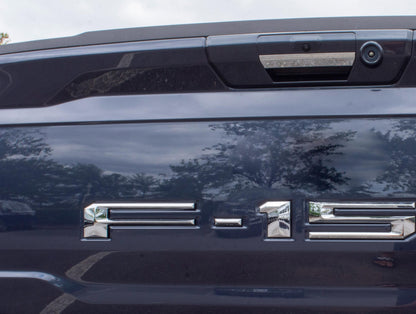 Chrome on Black Raised Tailgate Insert Letters Tailgate Letters Insert Plastic Badge Fits 2021-2025 Ford F-150 F150 Protailgate Pro Tailgate