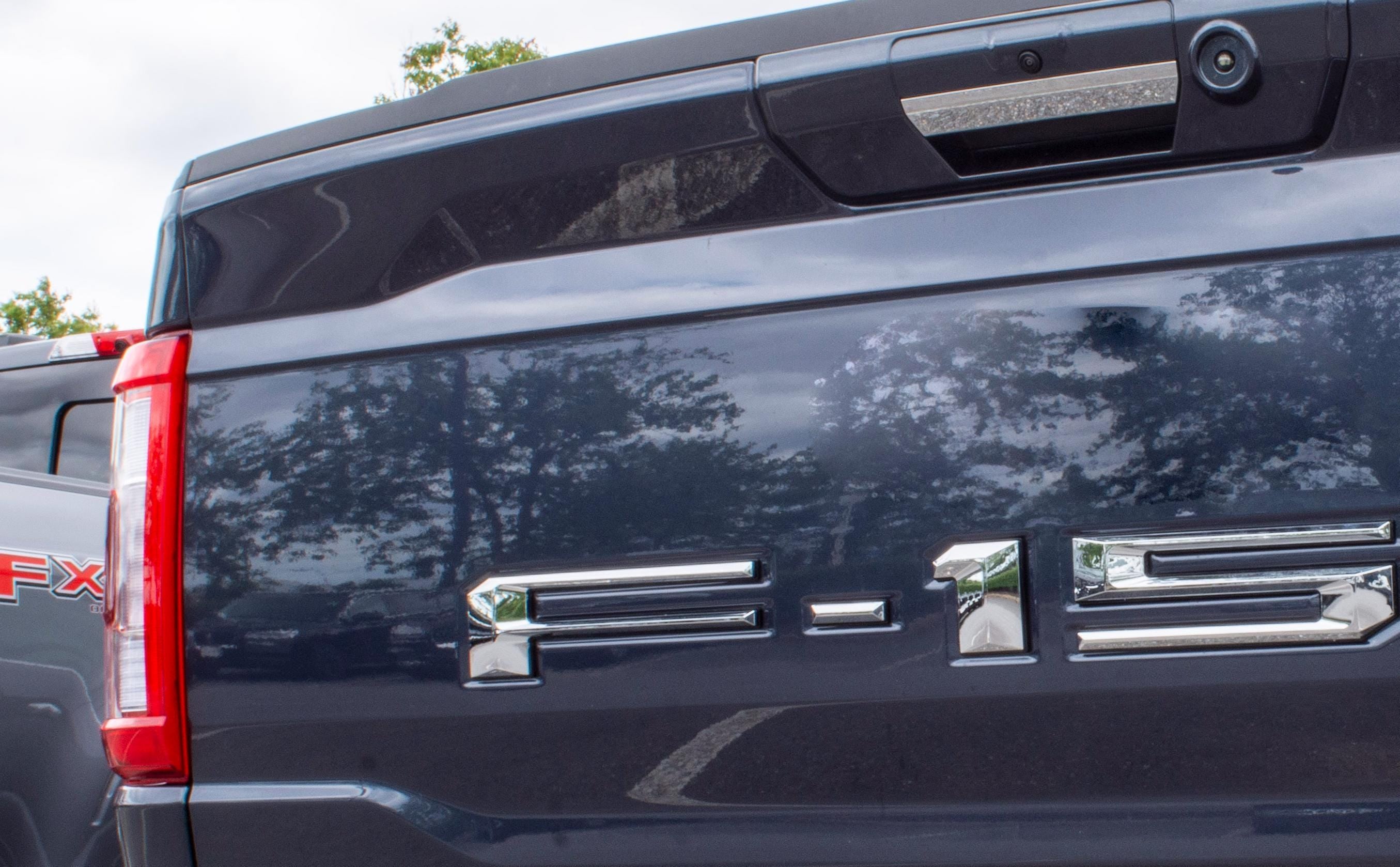 Chrome on Black Raised Tailgate Insert Letters Tailgate Letters Insert Plastic Badge Fits 2021-2025 Ford F-150 F150 Protailgate Pro Tailgate