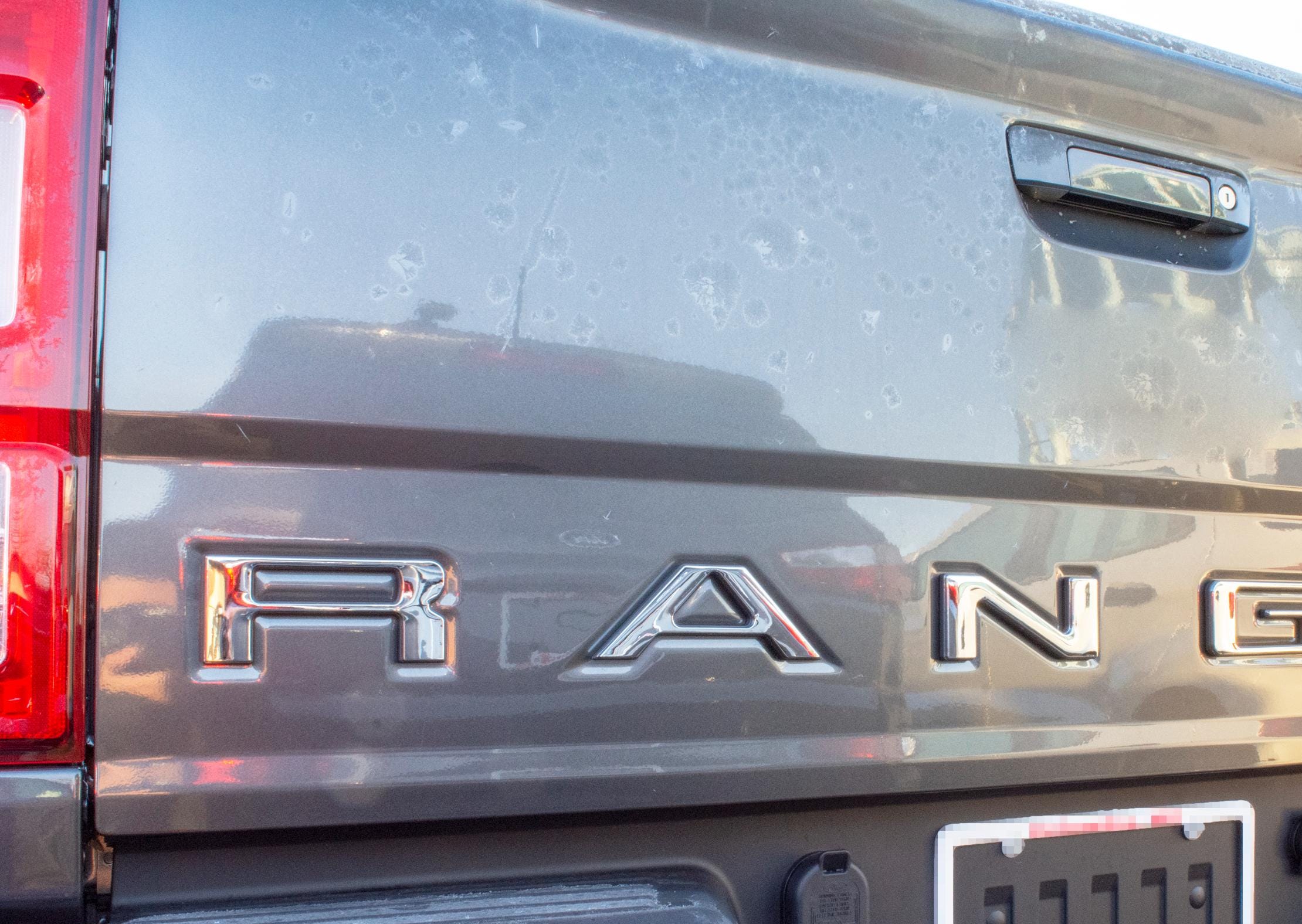 Chrome with black outline Raised Tailgate Insert Letters Tailgate Letters Insert Plastic ABS Badge Fits 2019-2023 Ford Ranger Tailgate