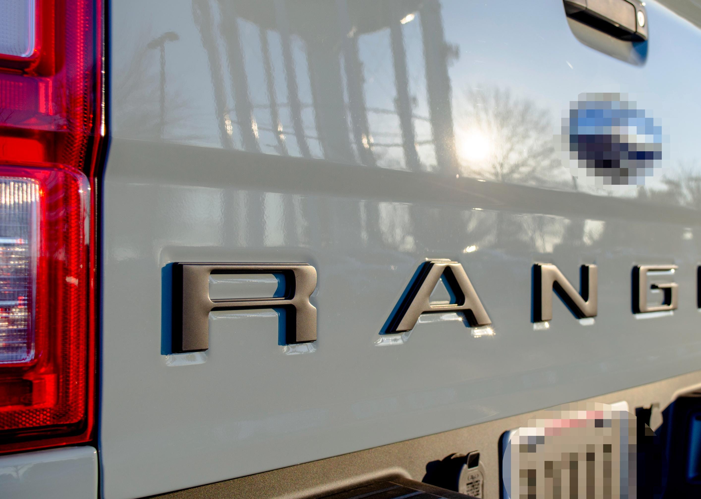 Double Layer Matte Black Raised Tailgate Insert Letters Tailgate Letters Insert Plastic ABS Badge Fits 2019-2023 Ford Ranger Tailgate