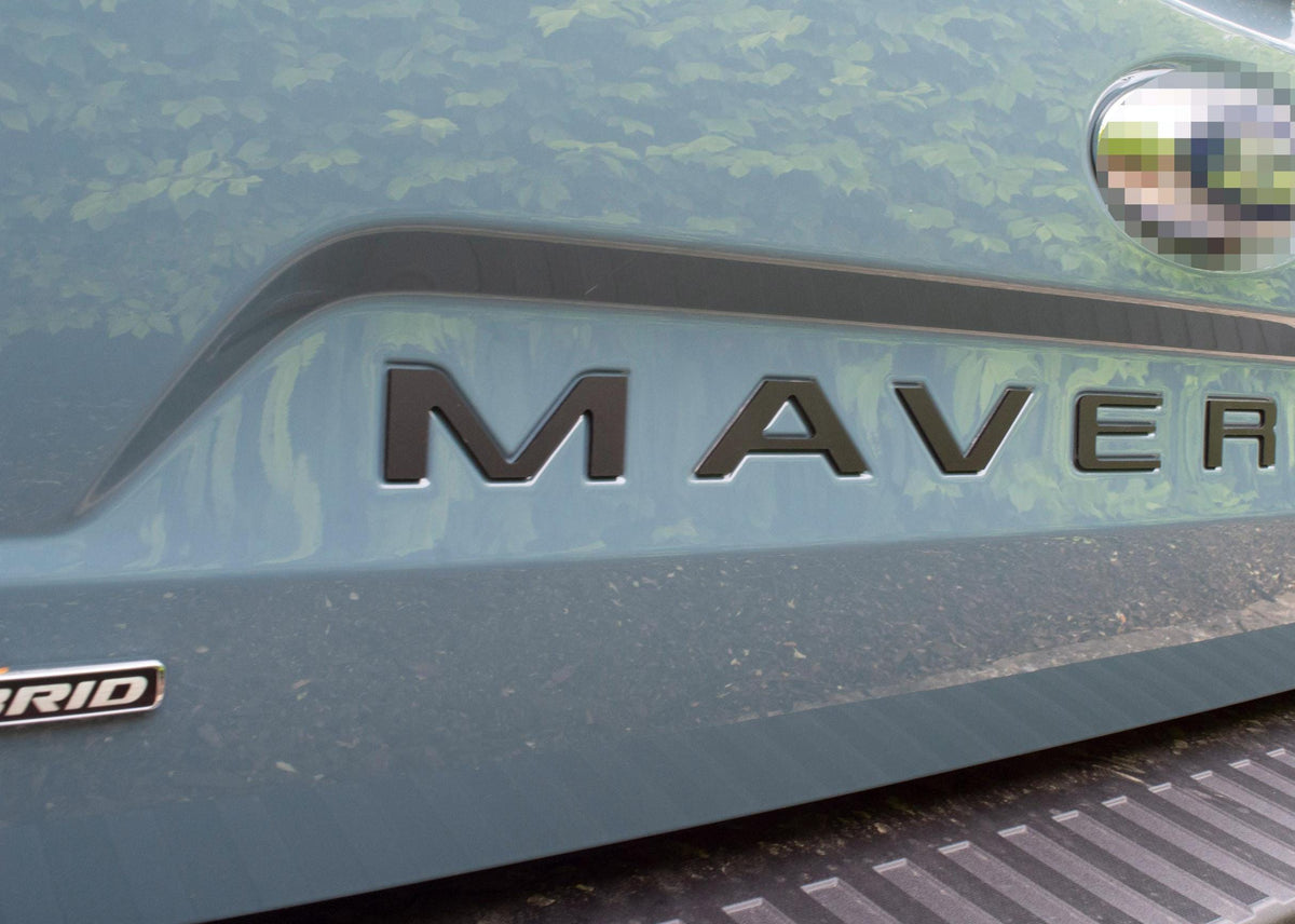Raised Badges Fits 2022-2025 Ford Maverick Tailgate Letters ABS Plastic Insert Decals - Durable Raised Badge Kit