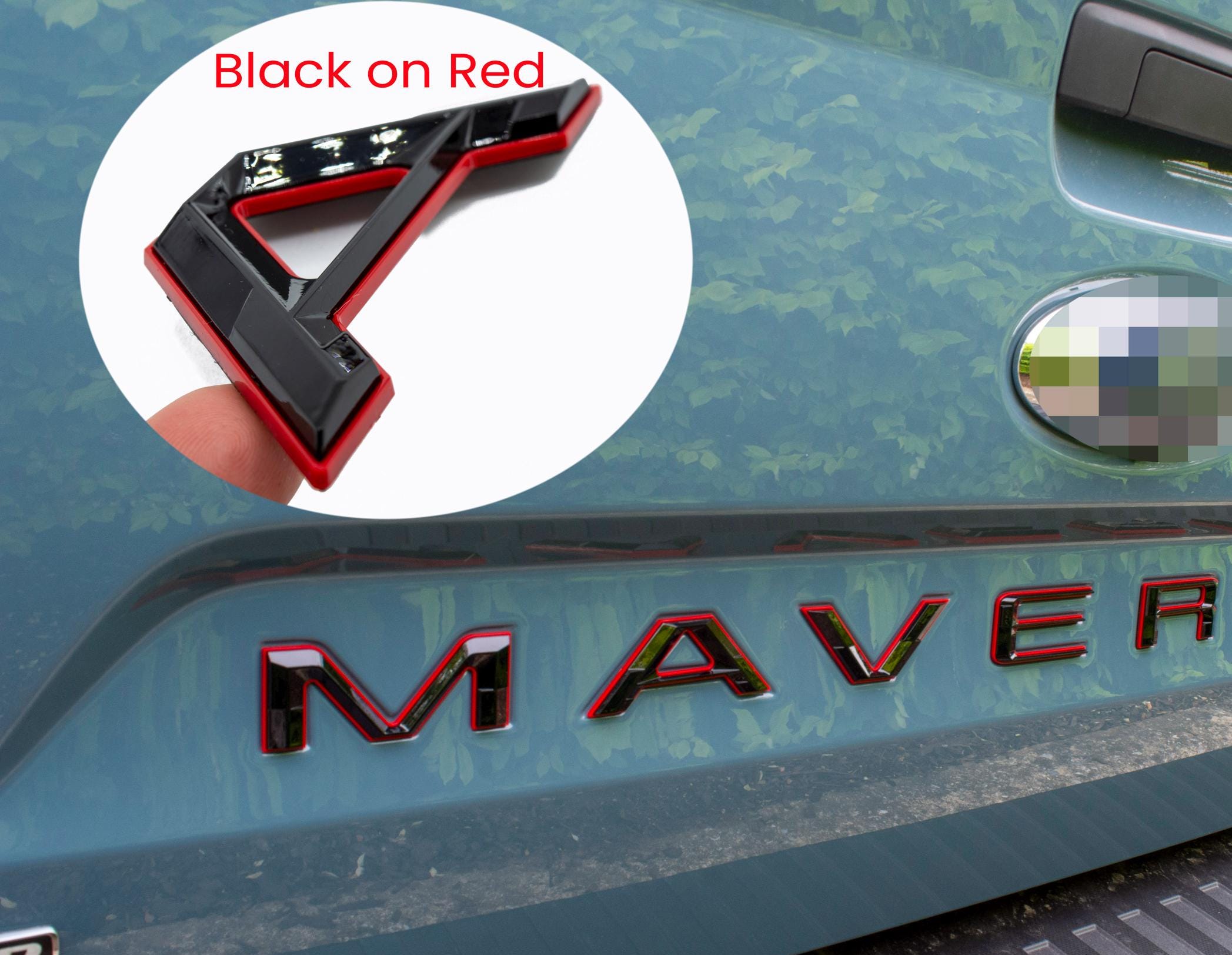 Fits 2022-2025 Ford Maverick Tailgate Letters ABS Plastic Insert Decals - Durable Raised Badge Kit