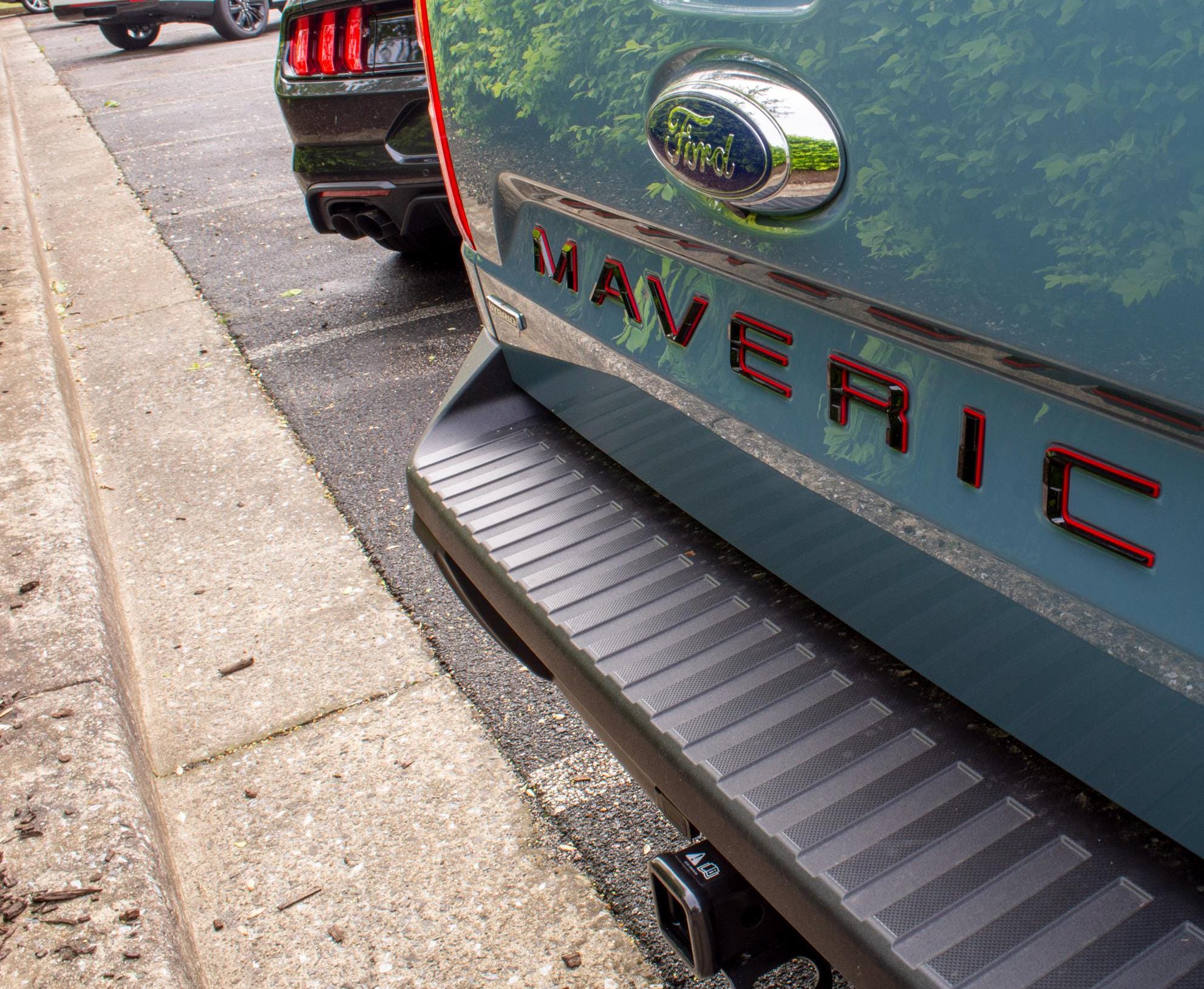 Black on Red Fits 2022-2025 Ford Maverick Tailgate Letters ABS Plastic Insert Decals - Durable Raised Badge Kit