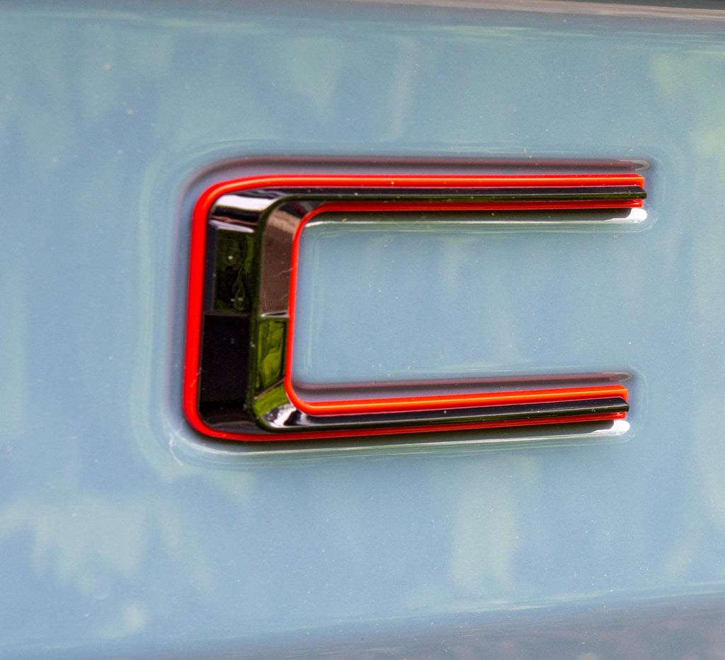 Black on Red Fits 2022-2025 Ford Maverick Tailgate Letters ABS Plastic Insert Decals - Durable Raised Badge Kit