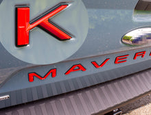 Red on Black Fits 2022-2025 Ford Maverick Tailgate Letters ABS Plastic Insert Decals - Durable Raised Badge Kit