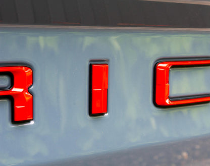 Red on Black Fits 2022-2025 Ford Maverick Tailgate Letters ABS Plastic Insert Decals - Durable Raised Badge Kit