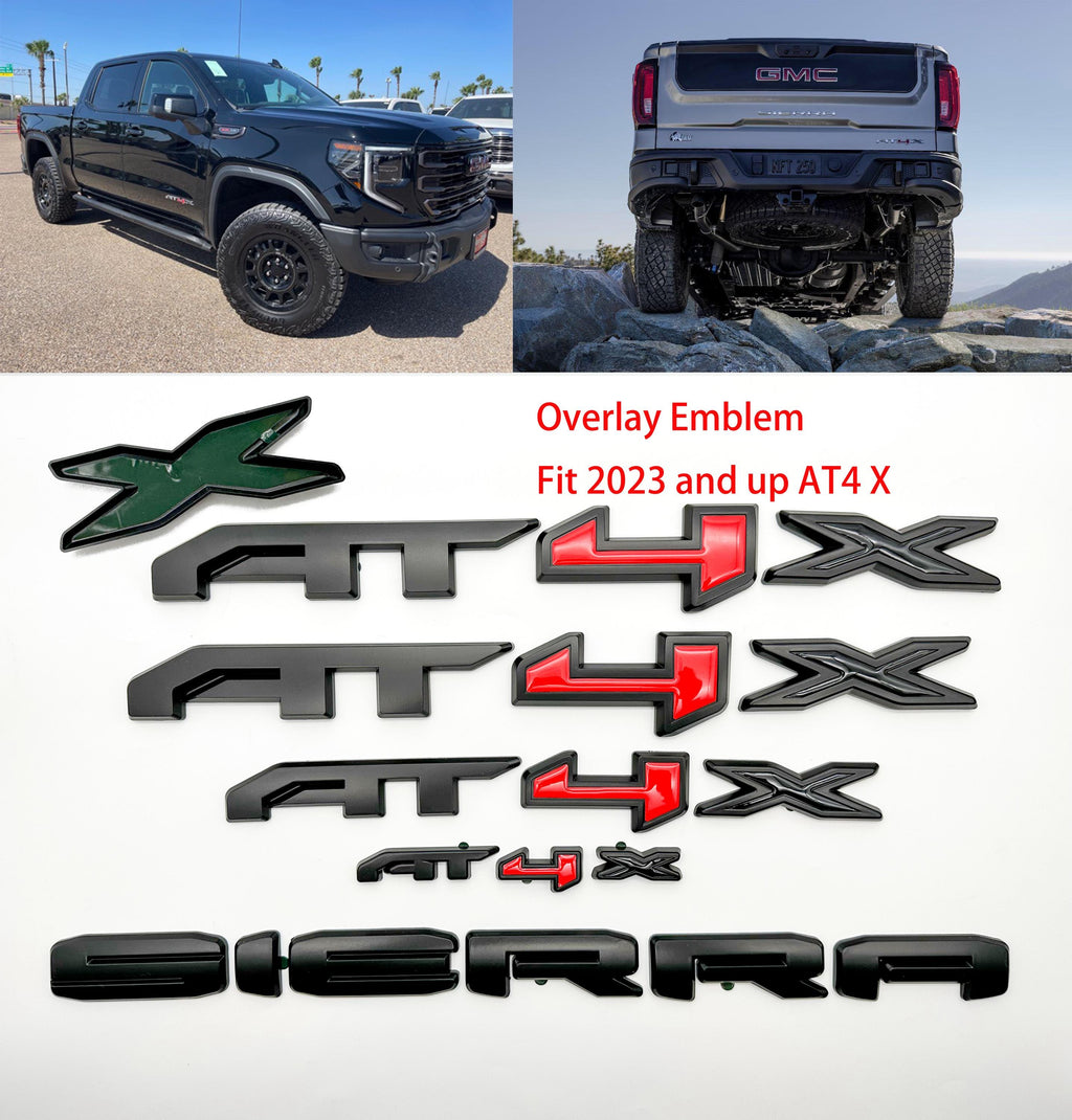 AT4X Overlay  Emblems  Fit 2023-2025 GMC Sierra 1500 AT4X