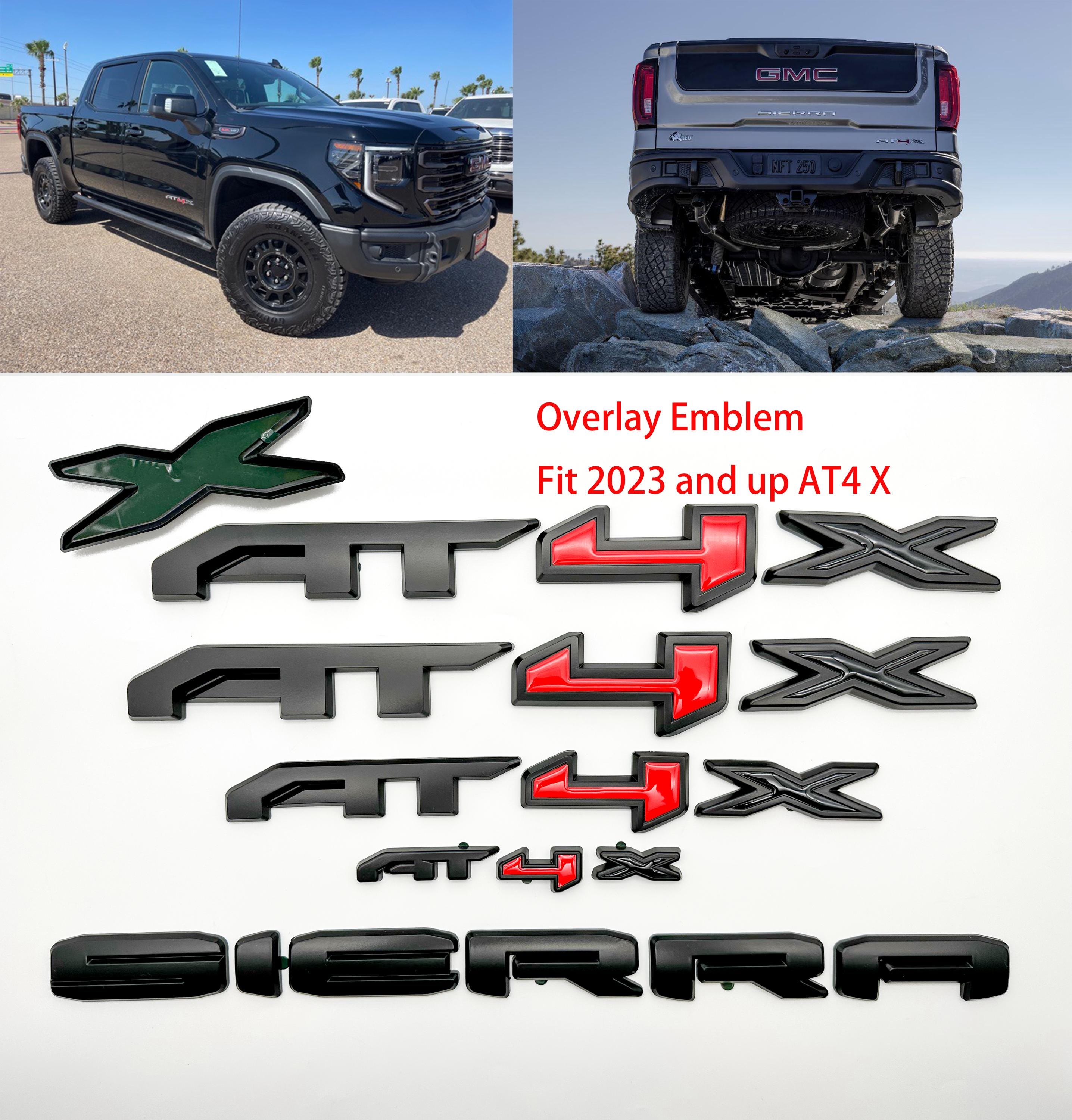 AT4X Overlay  Emblems  Fit 2023-2025 GMC Sierra 1500 AT4X