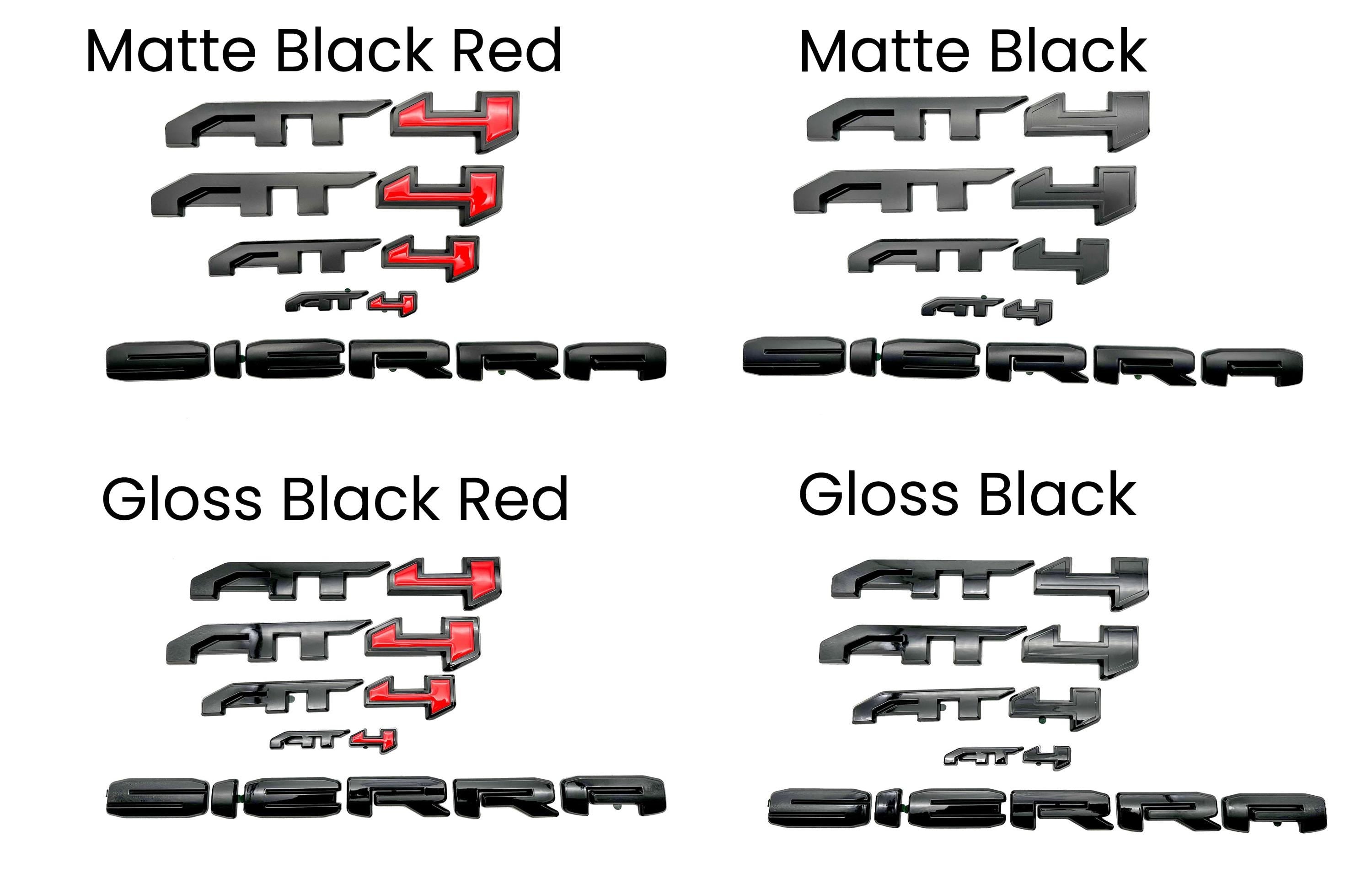 AT4 Overlay  Emblems  Fit 2023-2025 GMC Sierra 1500 AT4