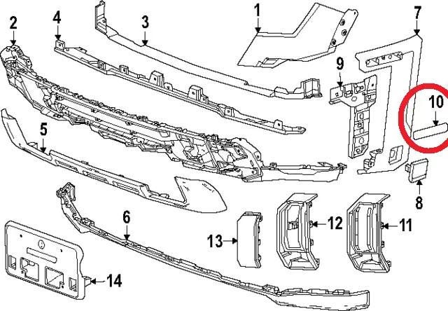 Black with Red Front Bumper Fascia Fender 2500HD Emblems - Replacement for 2024+ GMC Sierra 2500HD