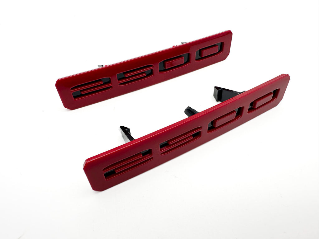 Black with Red Front Bumper Fascia Fender 2500HD Emblems - Replacement for 2024+ GMC Sierra 2500HD