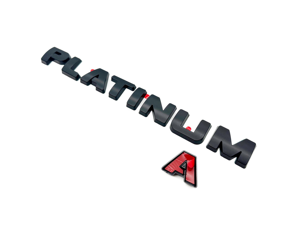 Matte Black EXPEDITION Platinum MAX Overlay Letters Emblem - Fits 2022-2024 Ford Expedition Platinum Max