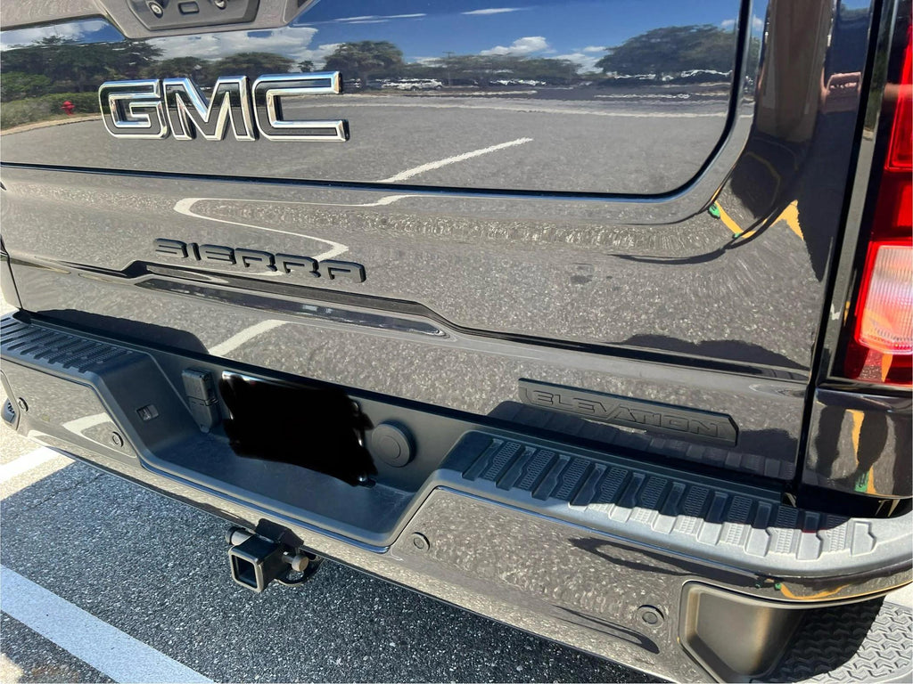 Doors Tailgate Gloss Black Emblem Overlay 2019-2025 GMC Sierra 1500  Elevation 4x4