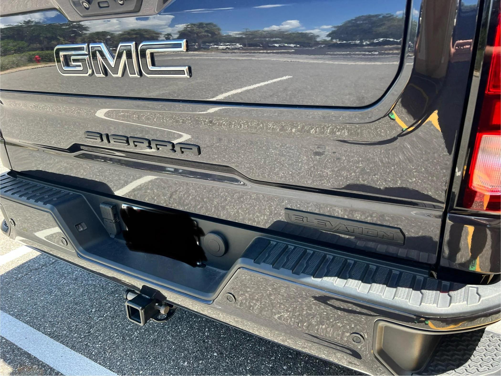 Doors Tailgate Gloss Black Emblem Overlay 2019-2025 GMC Sierra 1500  Elevation 4x4