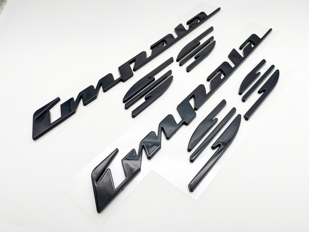 Custom 1/4" Thick Impala SS side Emblem Badge with Adhesive - Size Impala 15.1" L. SS 9.1“ L - ABS Plastic