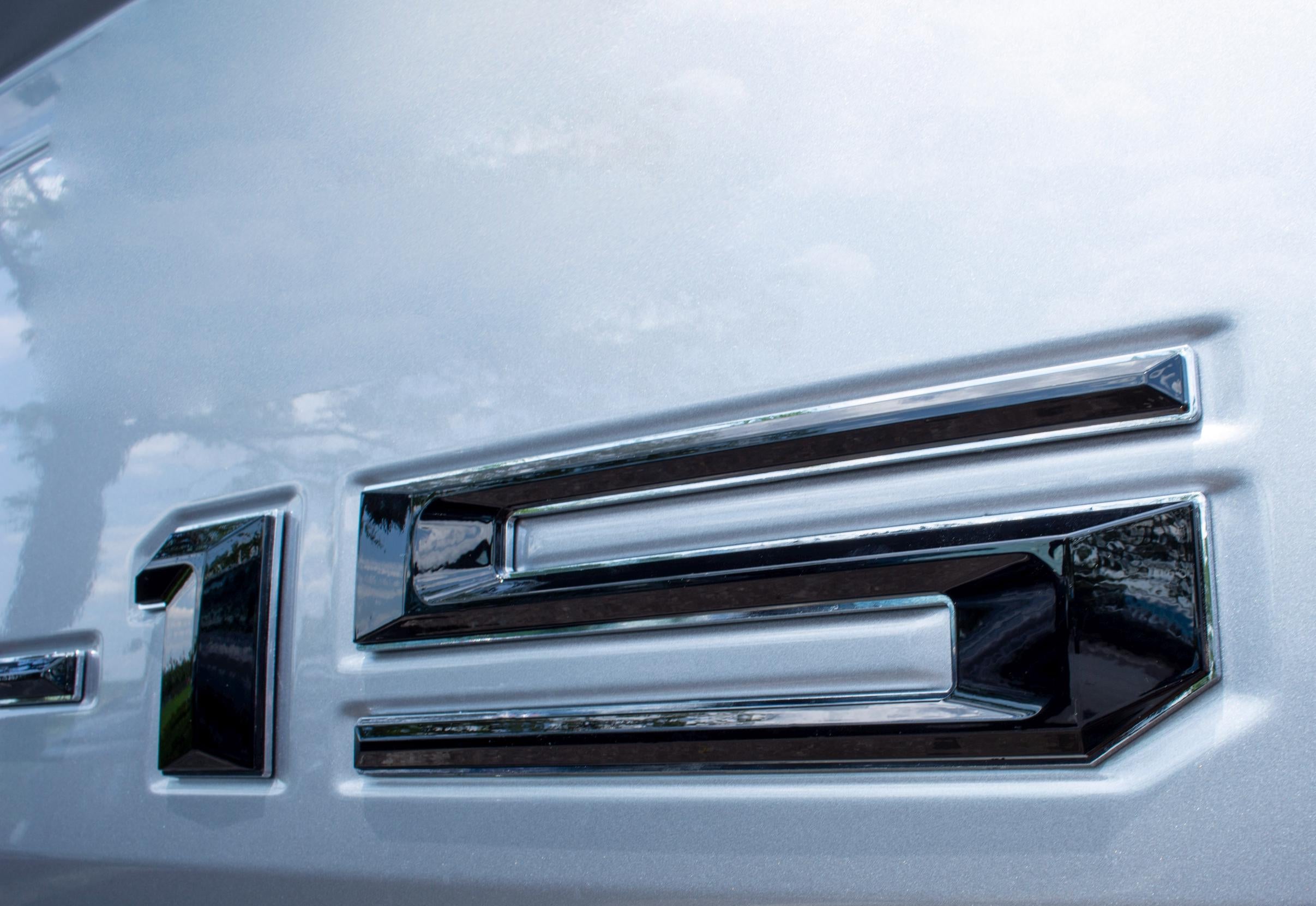 Black on Chrome Raised Tailgate Insert Letters Tailgate Letters Insert Plastic ABS Badge Fits 2021-2025 Ford F-150 F150 Tailgate