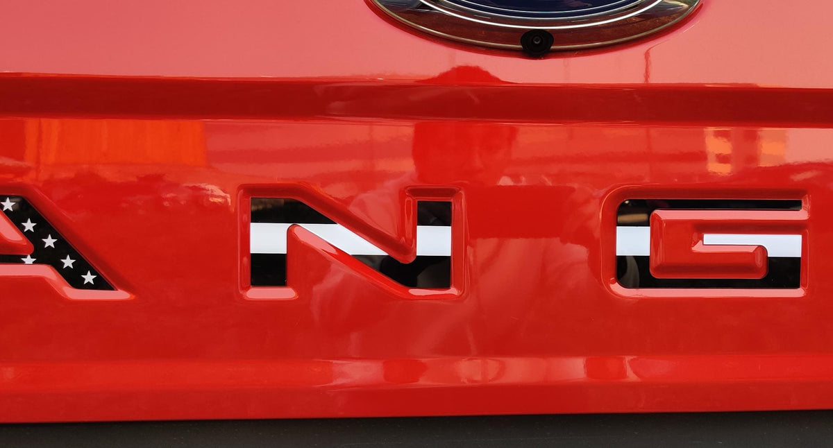 Black Flag Raised Tailgate Insert Letters Tailgate Letters Insert Plastic ABS Badge Fits 2019-2026 Ford Ranger Tailgate