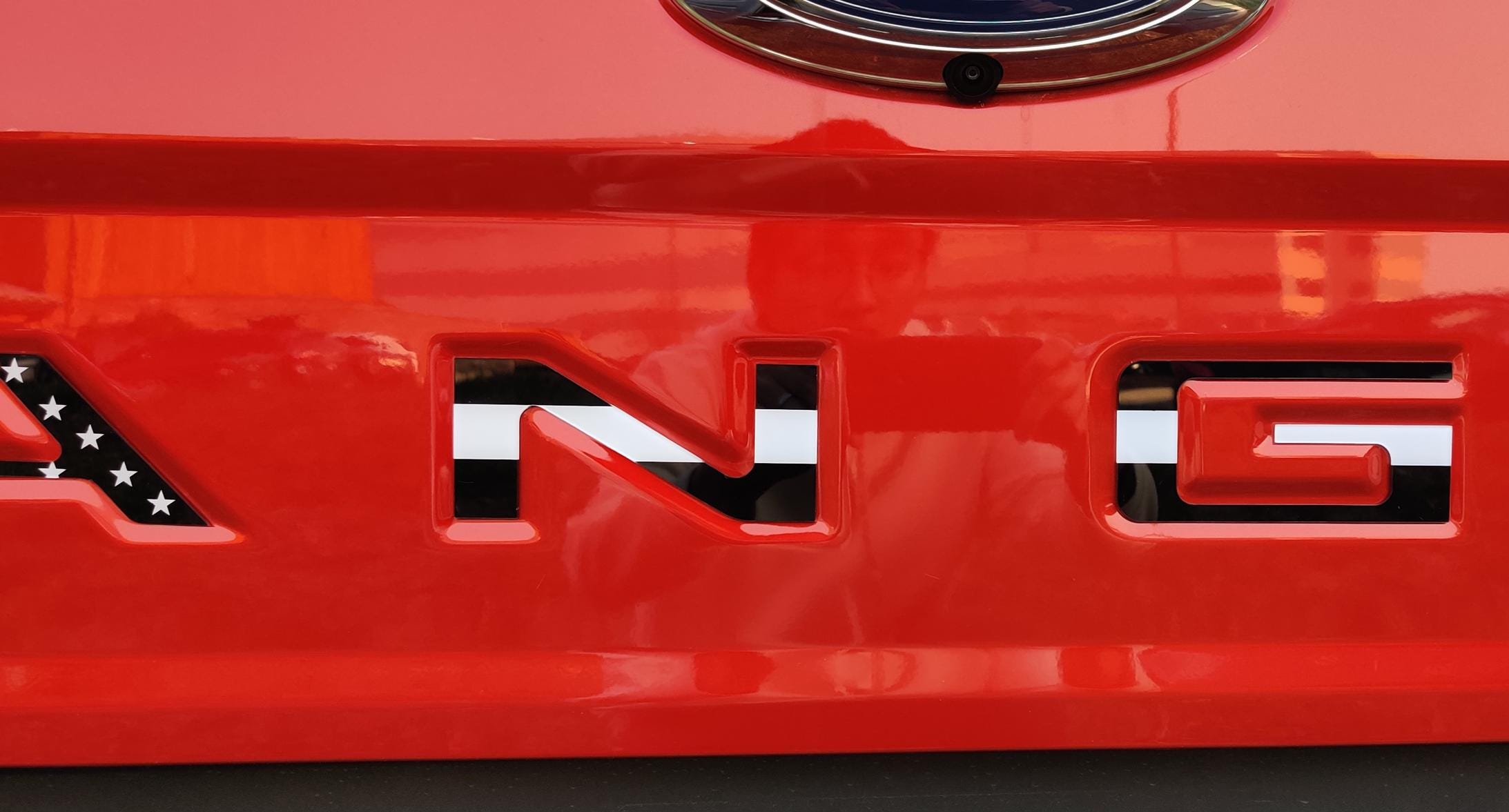 Black Flag Raised Tailgate Insert Letters Tailgate Letters Insert Plastic ABS Badge Fits 2019-2026 Ford Ranger Tailgate