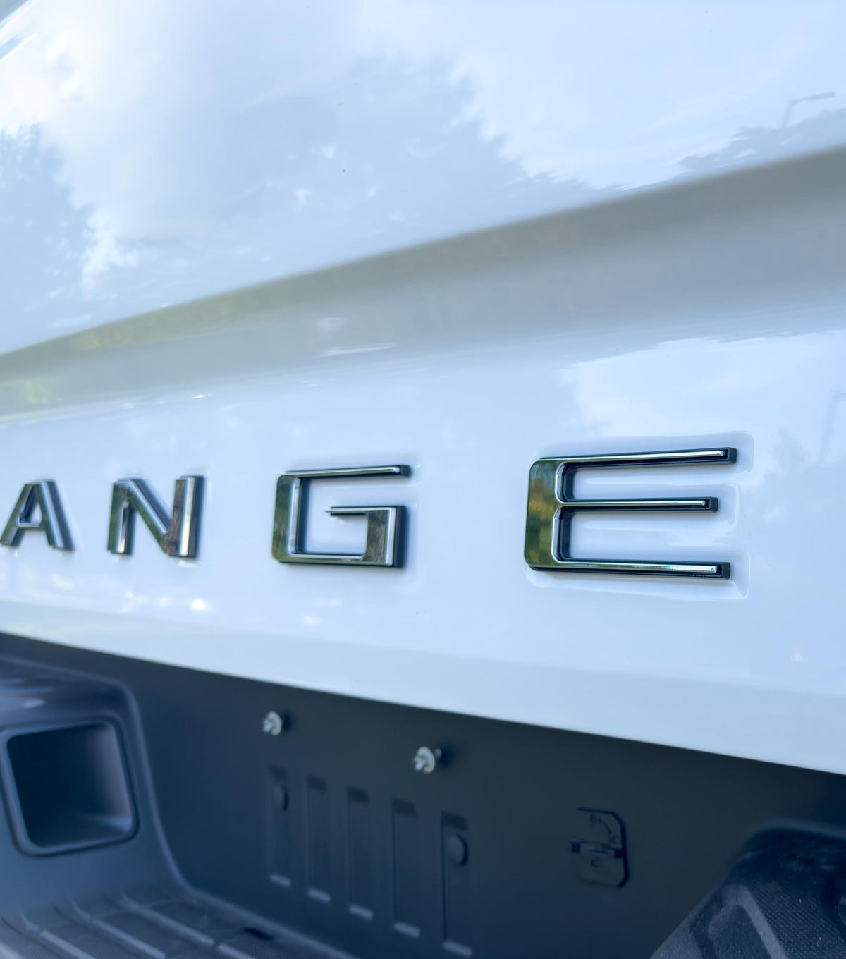 Chrome with Black Outline Raised Tailgate Insert Letters Tailgate Letters Insert Plastic ABS Badge Fits 2024 and up Ford Ranger Tailgate