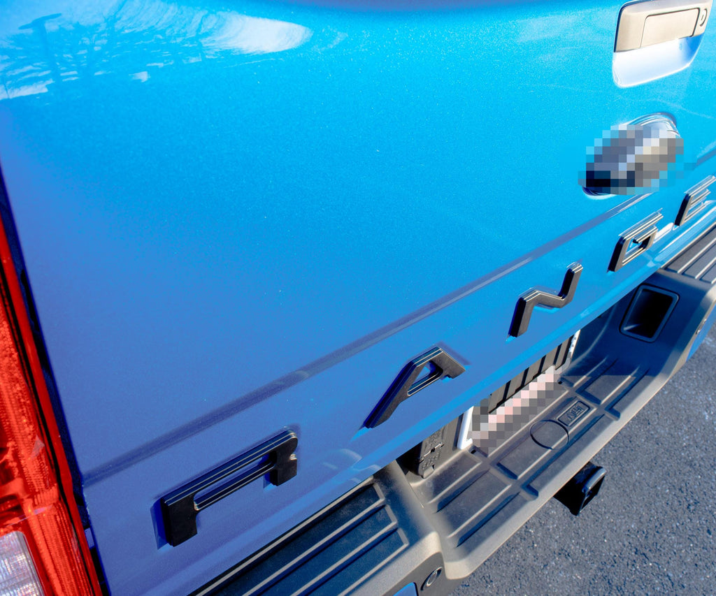 Double Layer Matte Black Raised Tailgate Insert Letters Tailgate Letters Insert Plastic ABS Badge Fits 2019-2023 Ford Ranger Tailgate