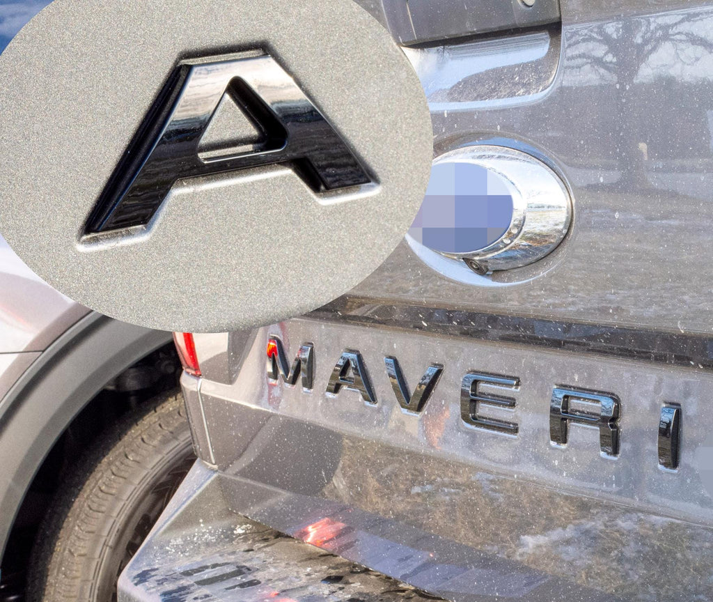 0.3in Raised Badges Fits 2022-2025 Ford Maverick Tailgate Letters ABS Plastic Insert Decals - Durable Raised Badge Kit