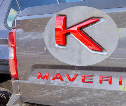 0.3in Raised Badges Fits 2022-2025 Ford Maverick Tailgate Letters ABS Plastic Insert Decals - Durable Raised Badge Kit
