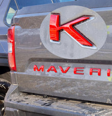 Red 0.3in Raised Badges Fits 2022-2025 Ford Maverick Tailgate Letters ABS Plastic Insert Decals - Durable Raised Badge Kit