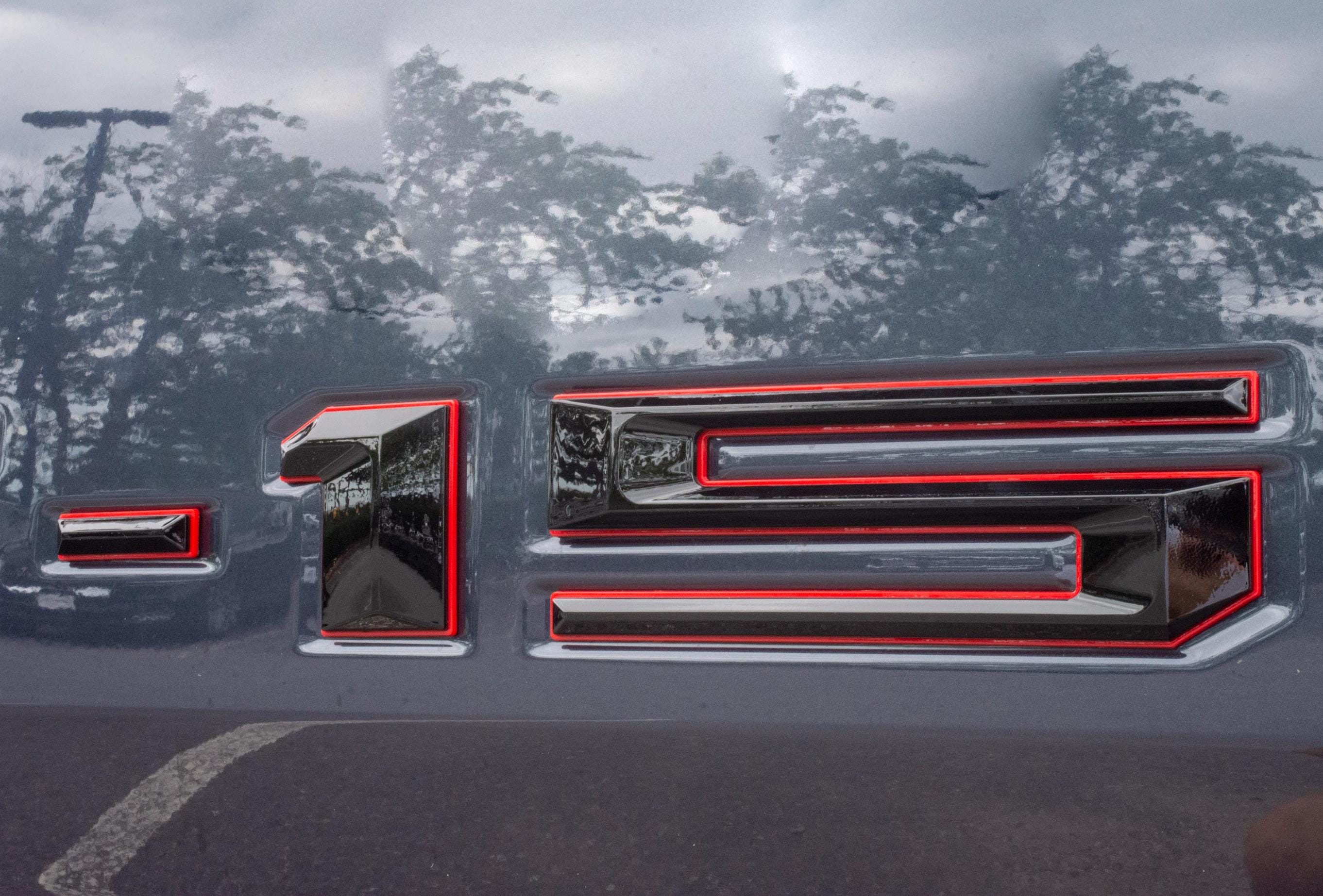 Black on Red Raised Tailgate Insert Letters Tailgate Letters Insert Plastic ABS Badge Fits 2021-2025 Ford F-150 F150 Tailgate/ Pro tailgate