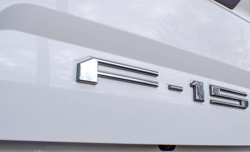 Chrome on Black Raised Tailgate Insert Letters Tailgate Letters Insert Plastic ABS Badge Fits 2018-2020 Ford F-150 F150 Tailgate