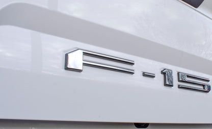 Chrome on Black Raised Tailgate Insert Letters Tailgate Letters Insert Plastic ABS Badge Fits 2018-2020 Ford F-150 F150 Tailgate