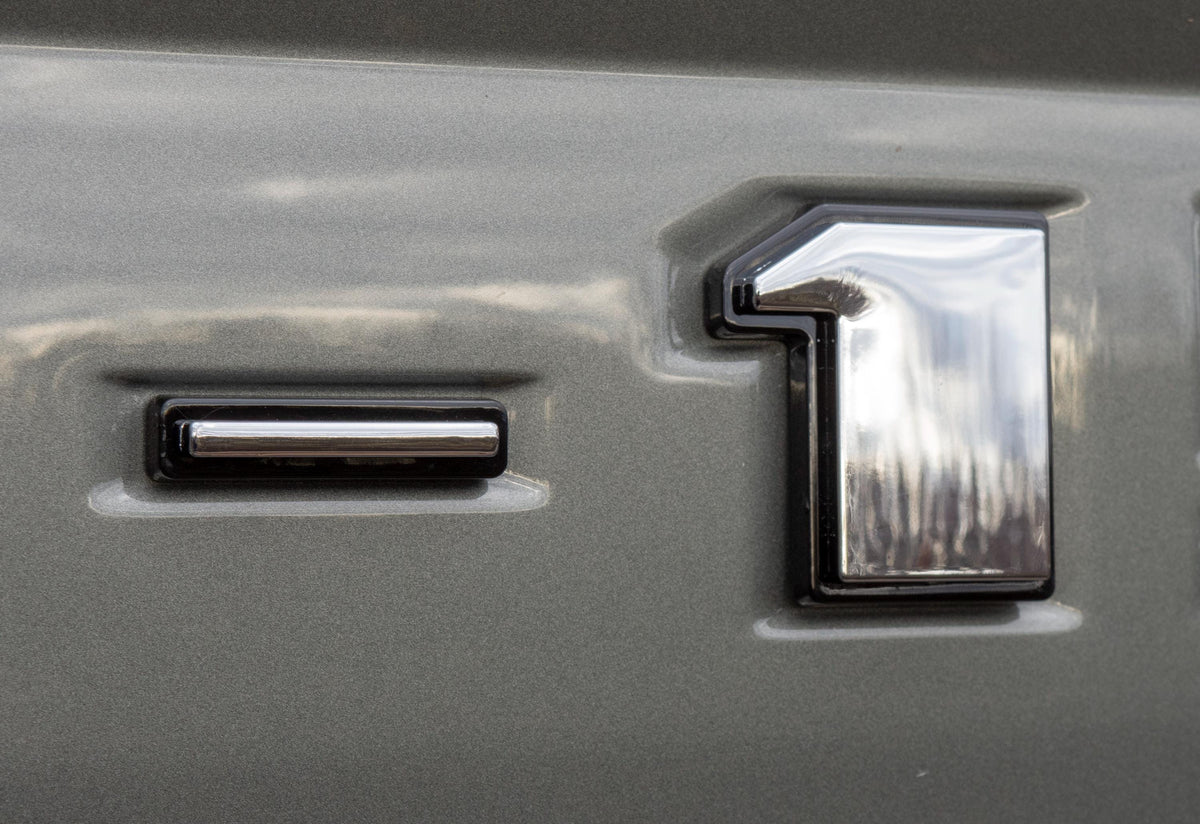Chrome on Black Raised Tailgate Insert Letters Tailgate Letters Insert Plastic ABS Badge Fits 2018-2020 Ford F-150 F150 Tailgate