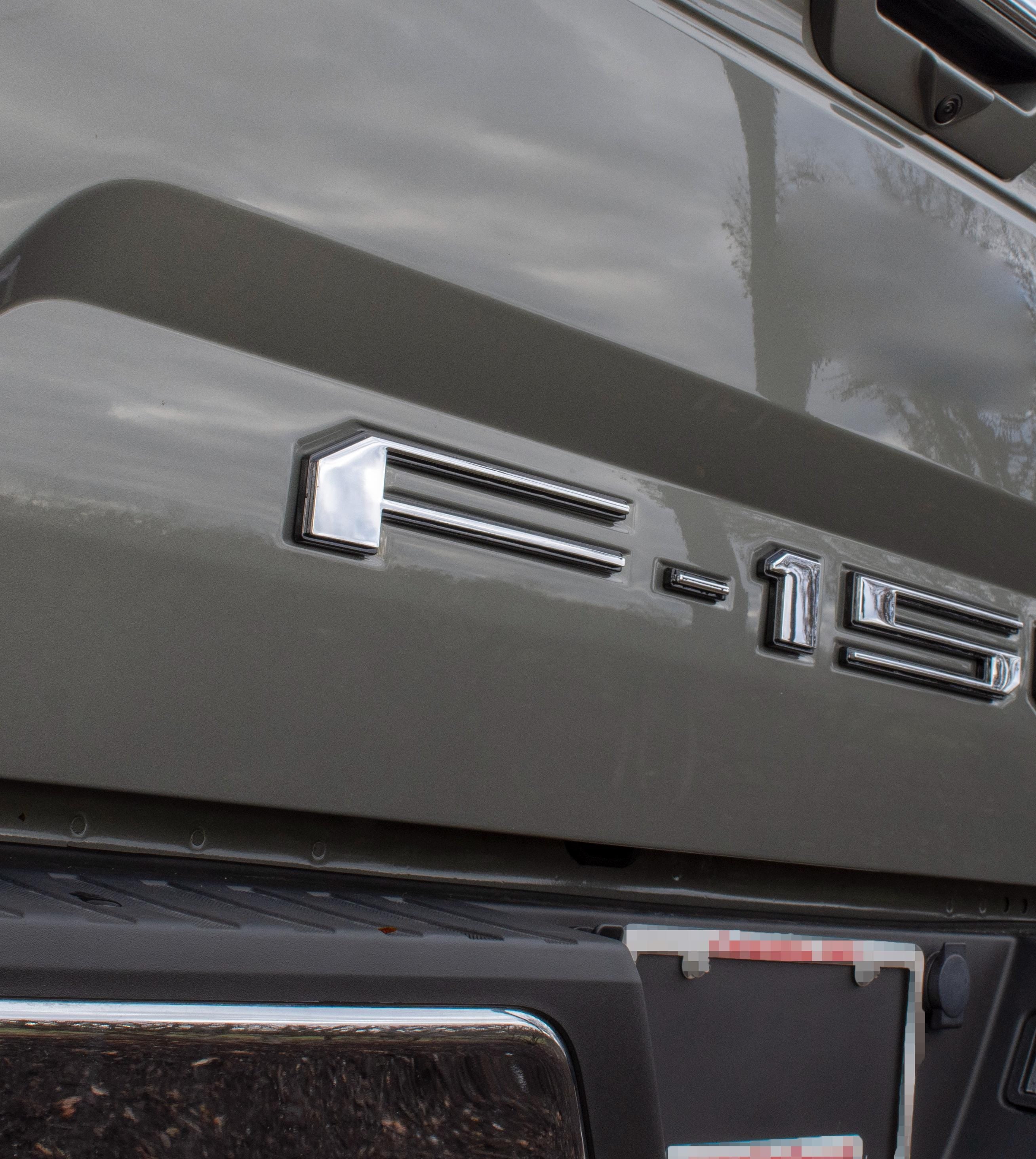 Chrome on Black Raised Tailgate Insert Letters Tailgate Letters Insert Plastic ABS Badge Fits 2018-2020 Ford F-150 F150 Tailgate