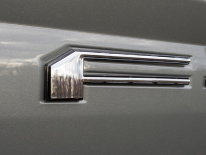 Chrome on Black Raised Tailgate Insert Letters Tailgate Letters Insert Plastic ABS Badge Fits 2018-2020 Ford F-150 F150 Tailgate