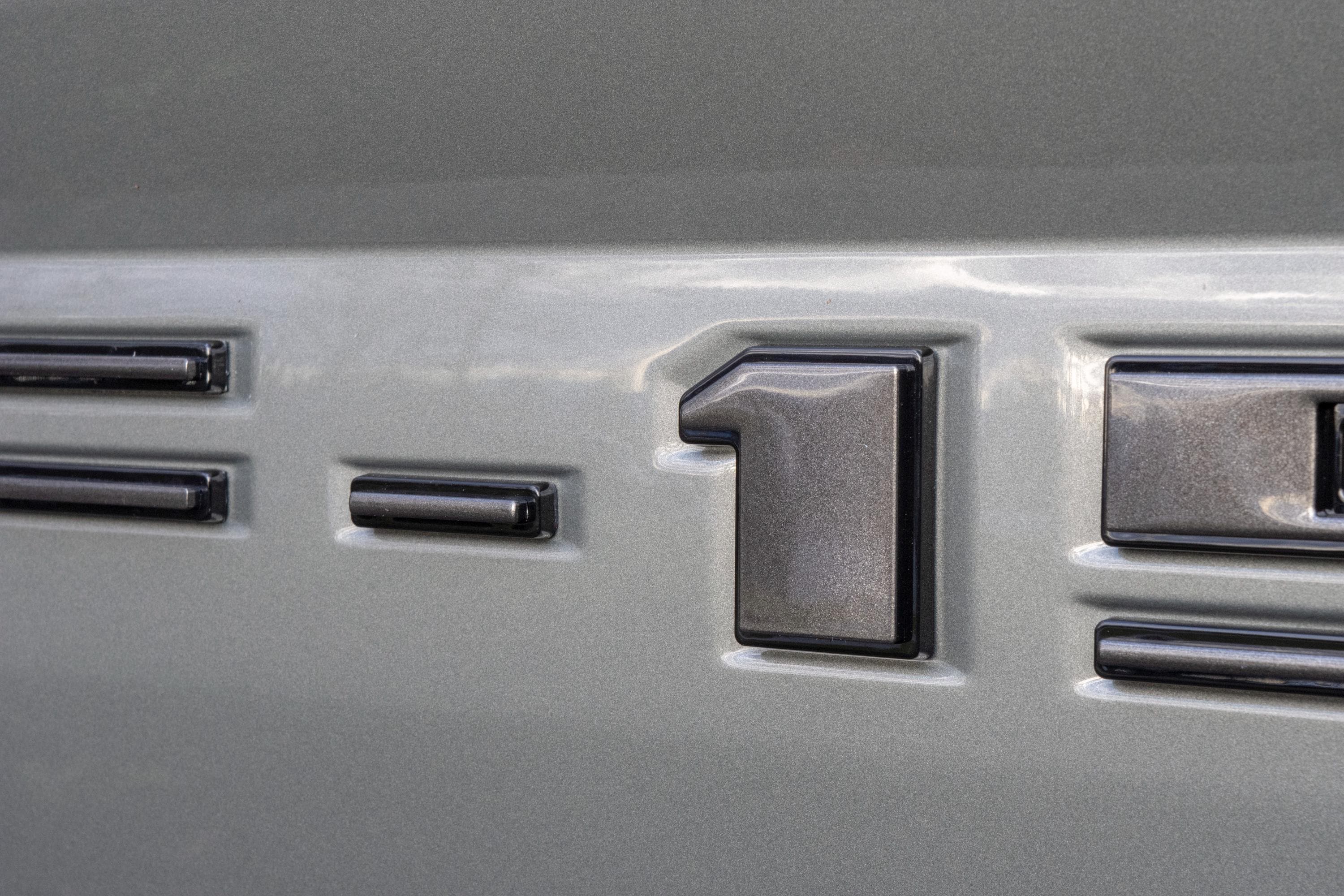 Gray on Black Raised Tailgate Insert Letters Tailgate Letters Insert Plastic ABS Badge Fits 2018-2020 Ford F-150 F150 Tailgate