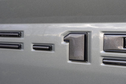 Gray on Black Raised Tailgate Insert Letters Tailgate Letters Insert Plastic ABS Badge Fits 2018-2020 Ford F-150 F150 Tailgate
