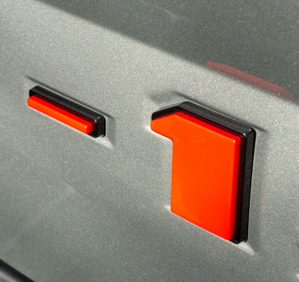 Red on Black Raised Tailgate Insert Letters Tailgate Letters Insert Plastic ABS Badge Fits 2018-2020 Ford F-150 F150 Tailgate