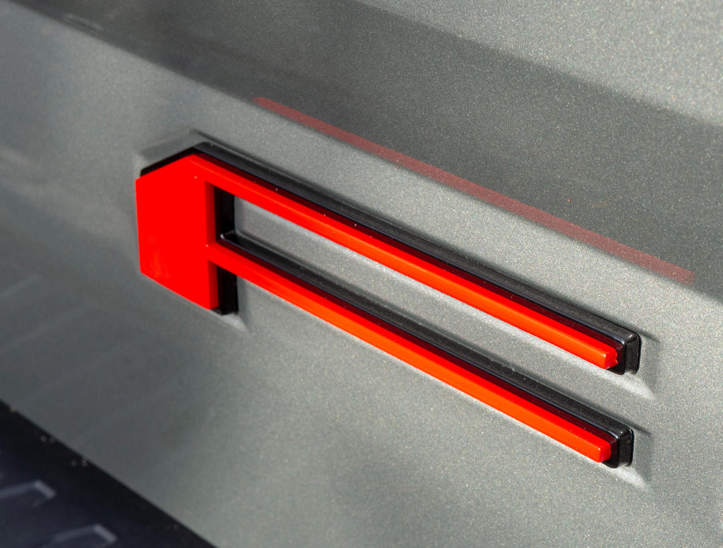 Red on Black Raised Tailgate Insert Letters Tailgate Letters Insert Plastic ABS Badge Fits 2018-2020 Ford F-150 F150 Tailgate