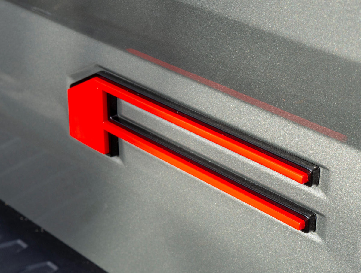 Red on Black Raised Tailgate Insert Letters Tailgate Letters Insert Plastic ABS Badge Fits 2018-2020 Ford F-150 F150 Tailgate