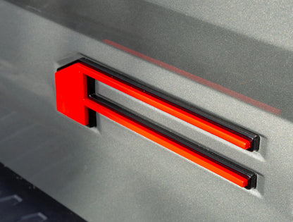 Red on Black Raised Tailgate Insert Letters Tailgate Letters Insert Plastic ABS Badge Fits 2018-2020 Ford F-150 F150 Tailgate