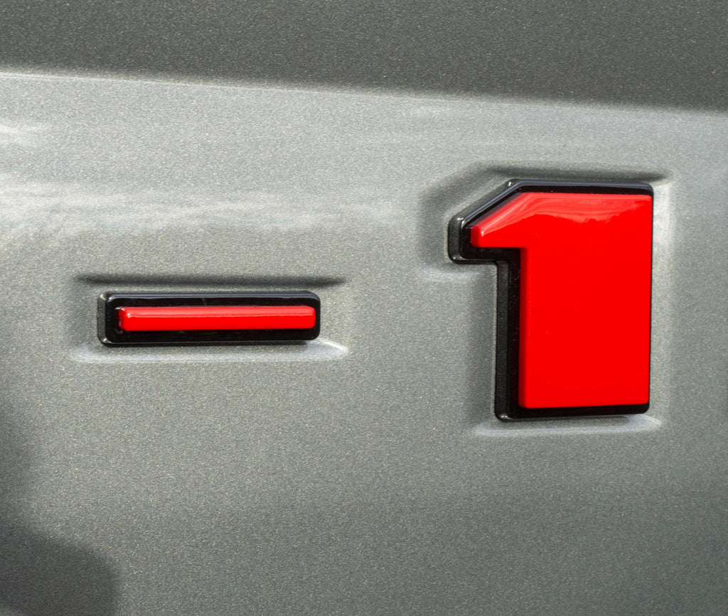 Red on Black Raised Tailgate Insert Letters Tailgate Letters Insert Plastic ABS Badge Fits 2018-2020 Ford F-150 F150 Tailgate