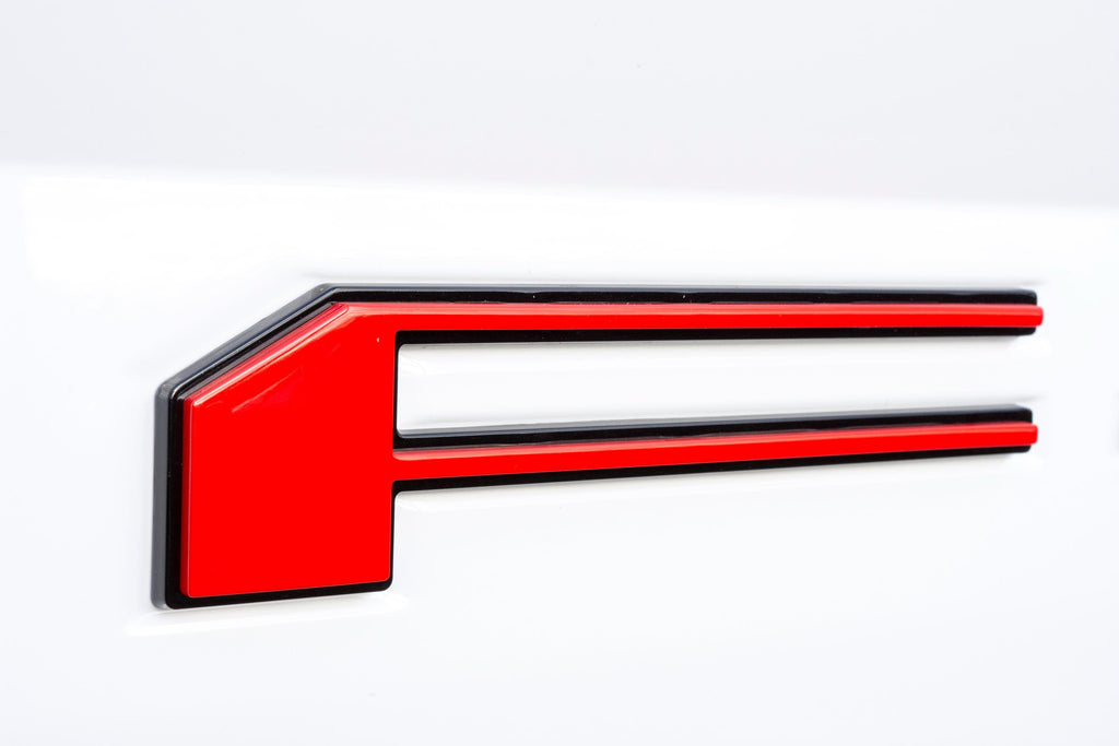 Red on Black Raised Tailgate Insert Letters Tailgate Letters Insert Plastic ABS Badge Fits 2018-2020 Ford F-150 F150 Tailgate