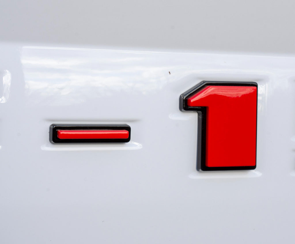 Red on Black Raised Tailgate Insert Letters Tailgate Letters Insert Plastic ABS Badge Fits 2018-2020 Ford F-150 F150 Tailgate