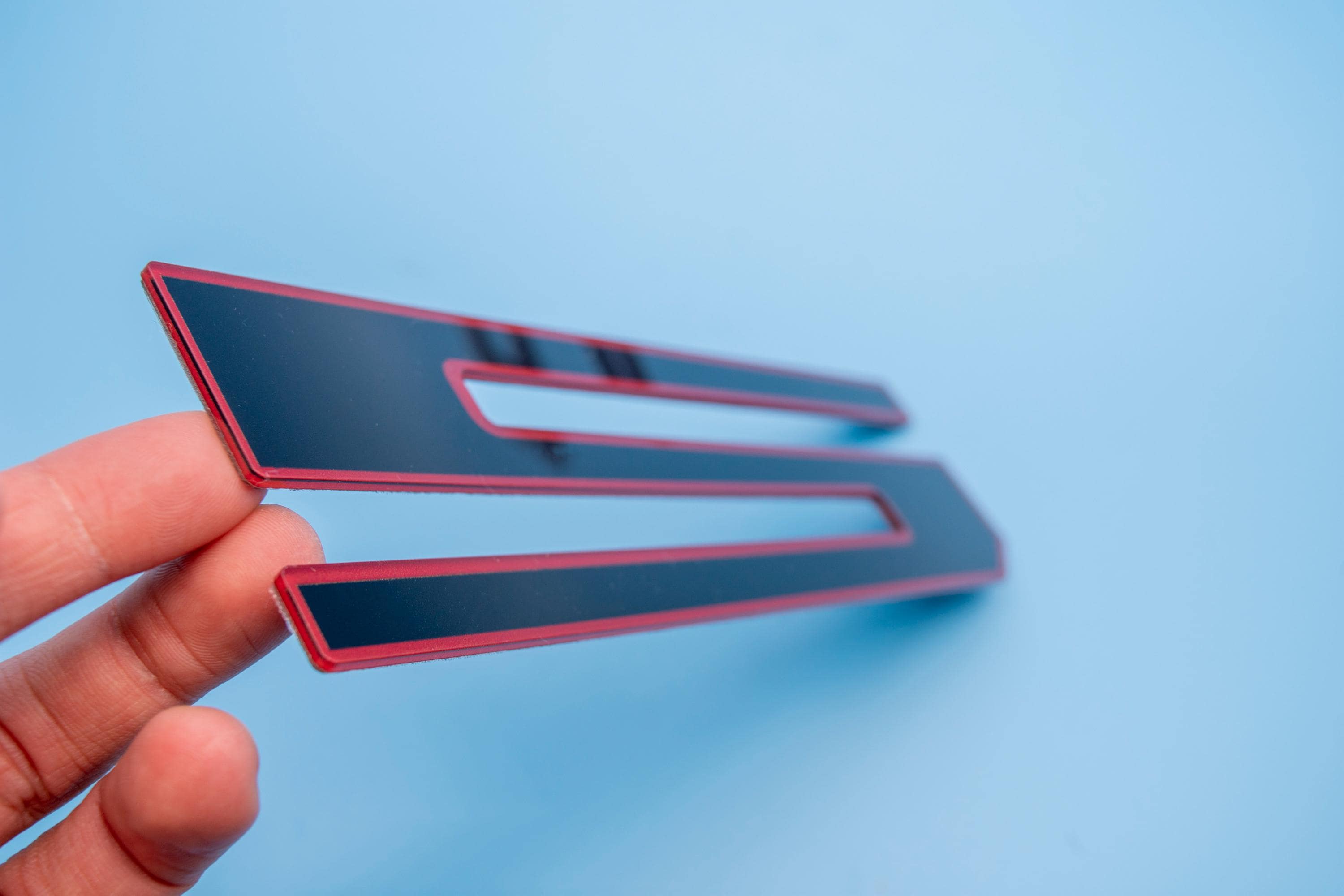 Red with Black outline Raised Tailgate Insert Letters Tailgate Letters Insert Plastic ABS Badge Fits 2018-2020 Ford F-150 F150 Tailgate