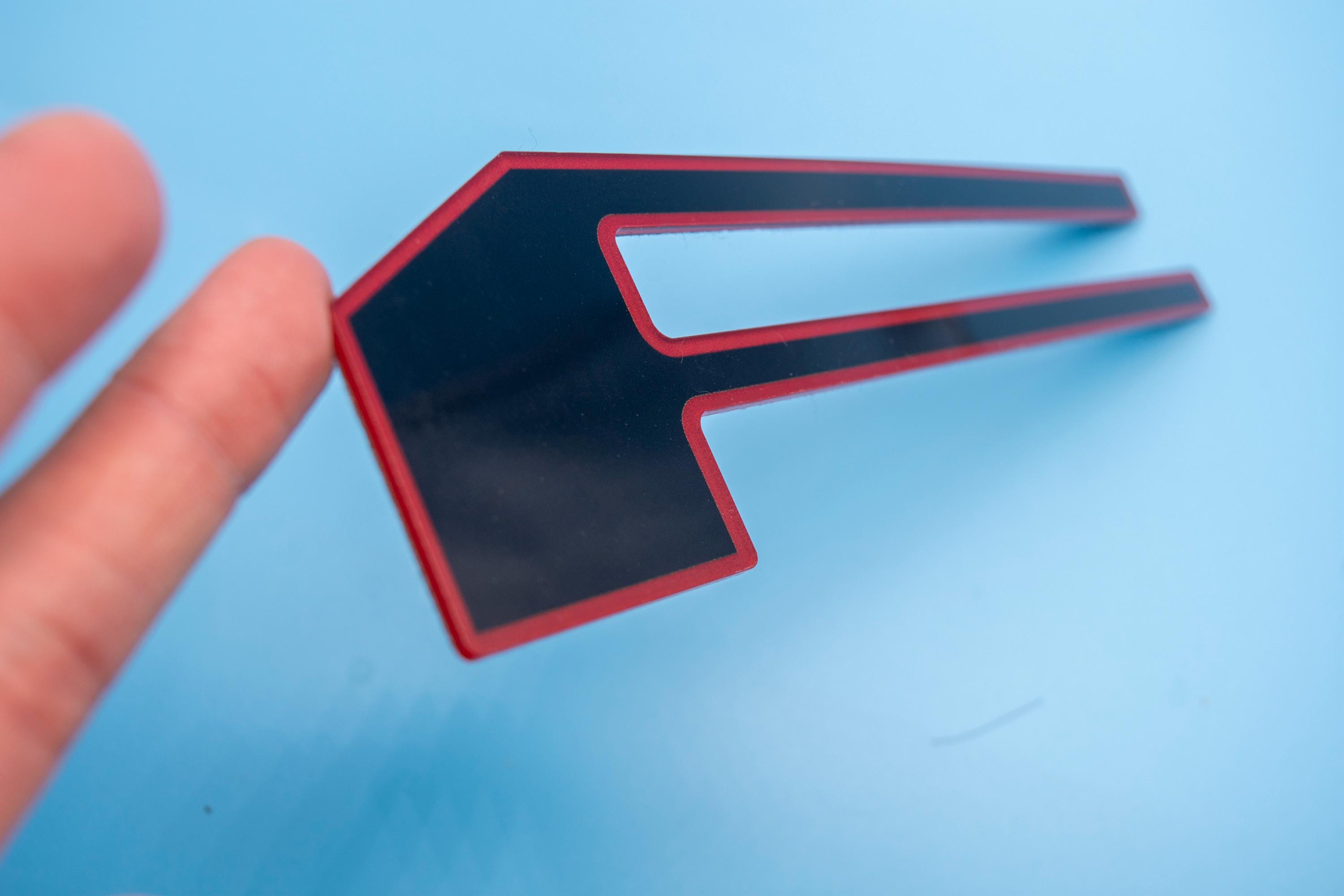 Black on Red Raised Tailgate Insert Letters Tailgate Letters Insert Plastic ABS Badge Fits 2018-2020 2021-2025 Ford F-150 F150 Tailgate