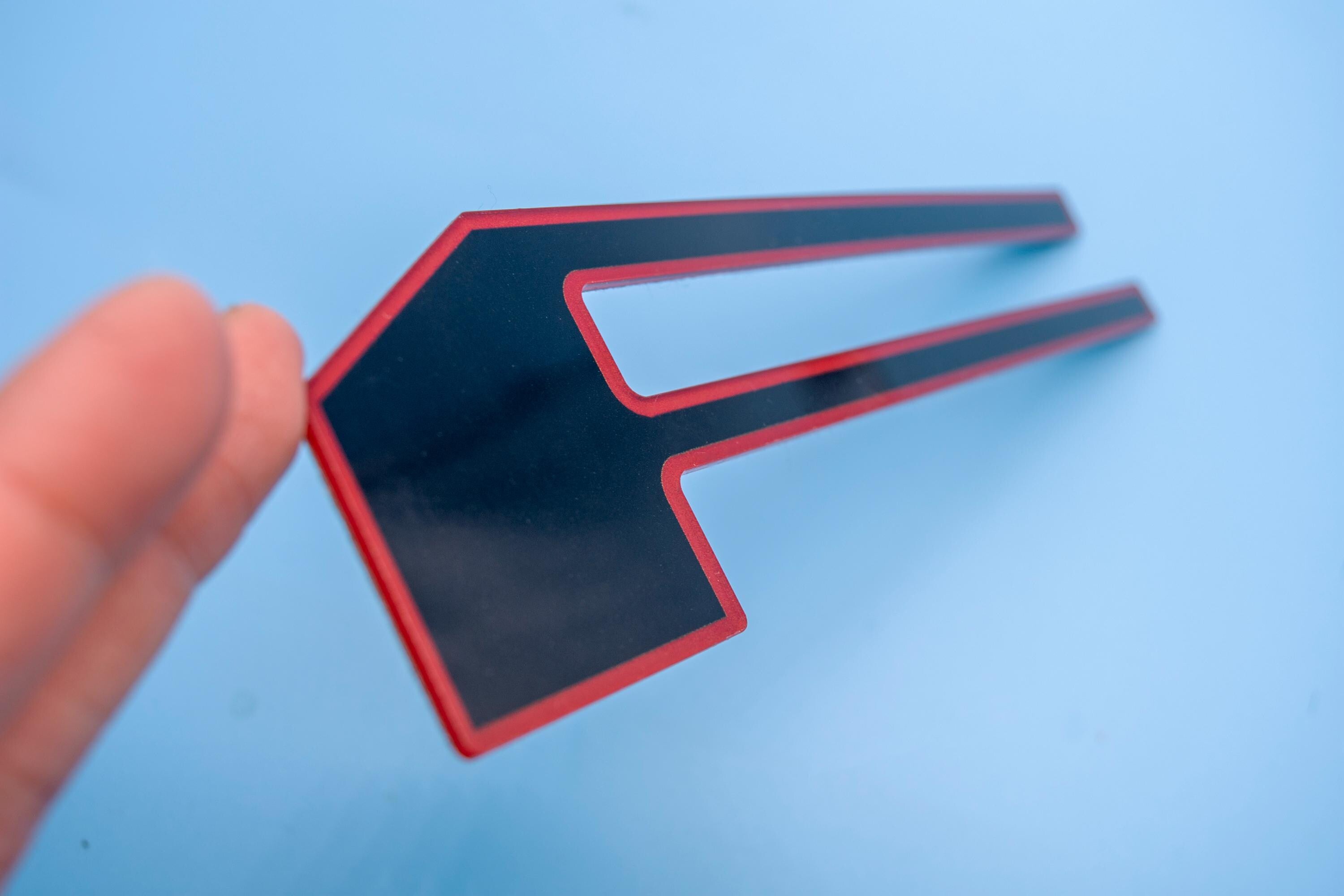 Black on Red Raised Tailgate Insert Letters Tailgate Letters Insert Plastic ABS Badge Fits 2018-2020 2021-2025 Ford F-150 F150 Tailgate