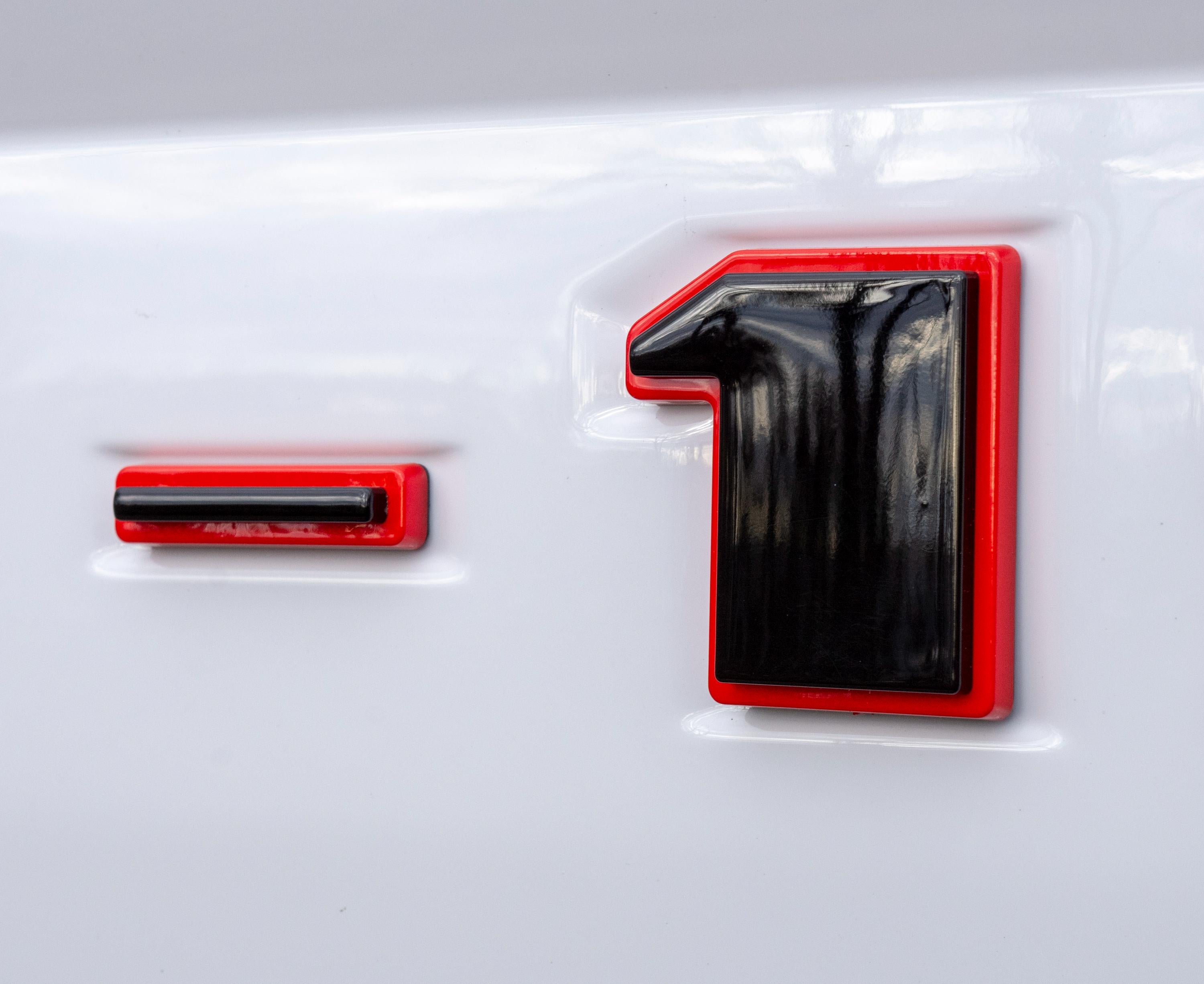 Black on Red Raised Tailgate Insert Letters Tailgate Letters Insert Plastic ABS Badge Fits 2018-2020 Ford F-150 F150 Tailgate