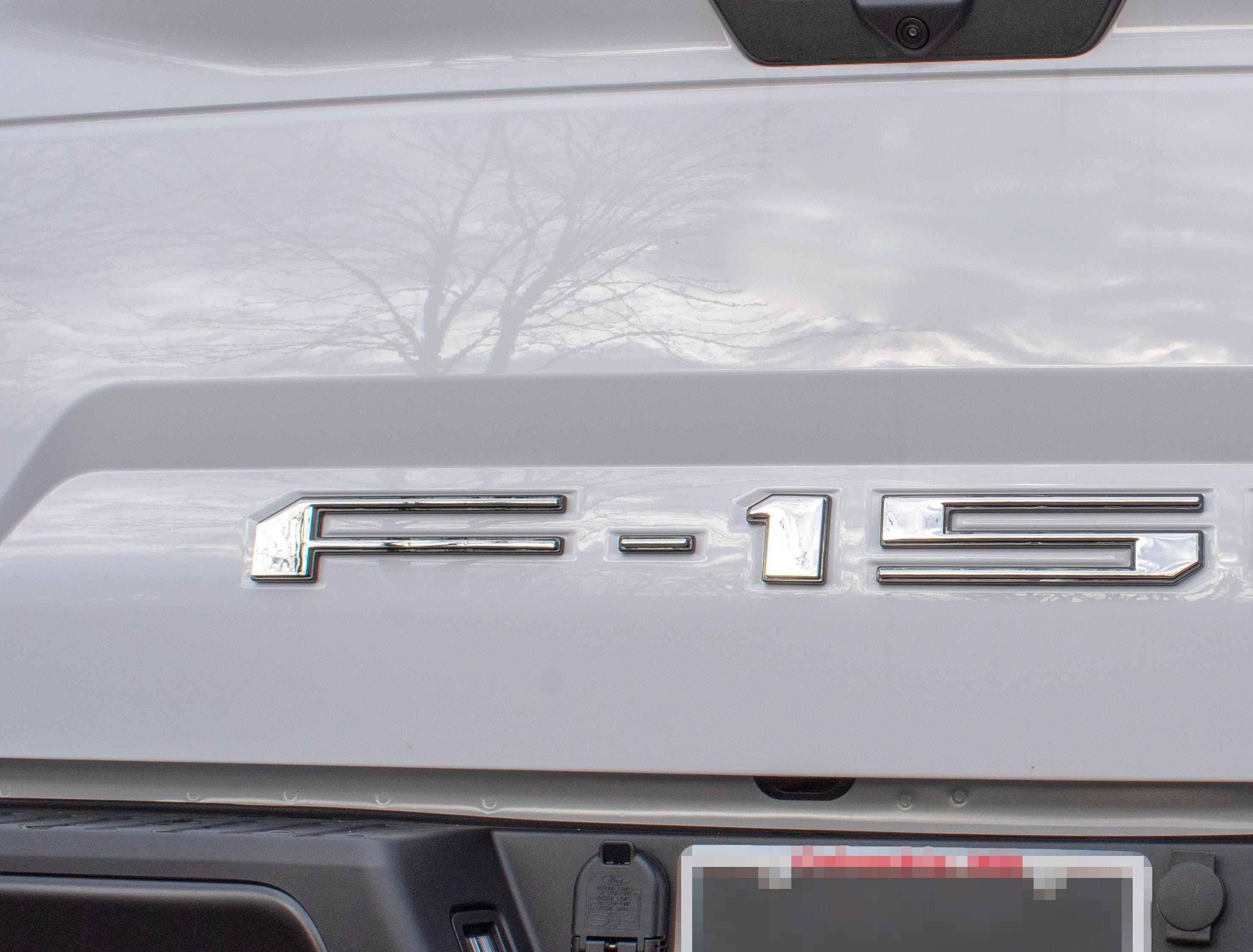 Chrome on Black Raised Tailgate Insert Letters Tailgate Letters Insert Plastic ABS Badge Fits 2018-2020 Ford F-150 F150 Tailgate