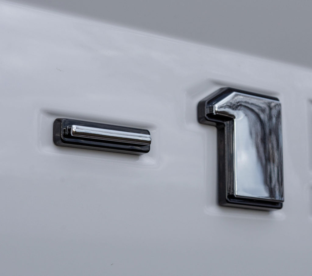 Chrome on Black Raised Tailgate Insert Letters Tailgate Letters Insert Plastic ABS Badge Fits 2018-2020 Ford F-150 F150 Tailgate