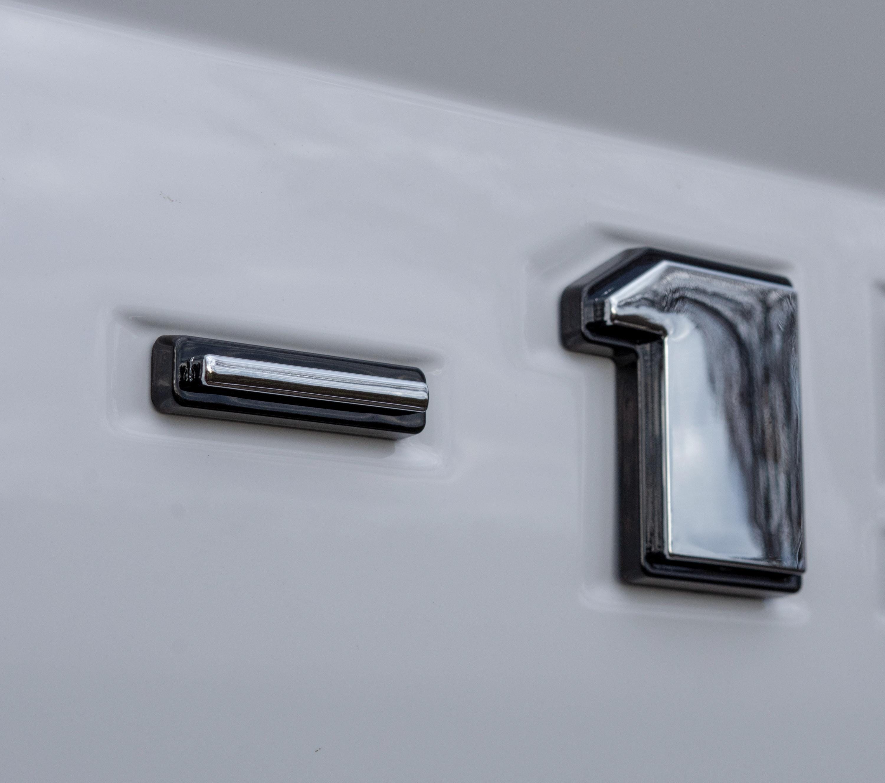 Chrome on Black Raised Tailgate Insert Letters Tailgate Letters Insert Plastic ABS Badge Fits 2018-2020 Ford F-150 F150 Tailgate